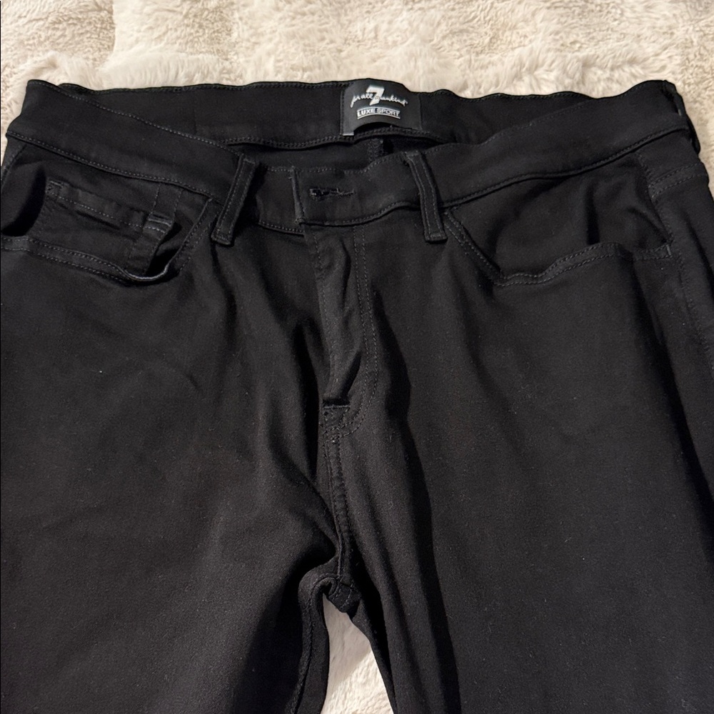 7 For All Mankind Men's Black Relaxed Jeans